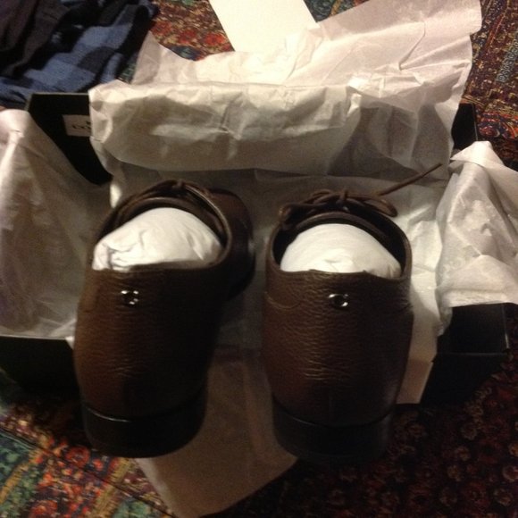 Coach Men's Graham Brown Leather Derby Shoes - 11D- New in Box - Picture 3 of 10